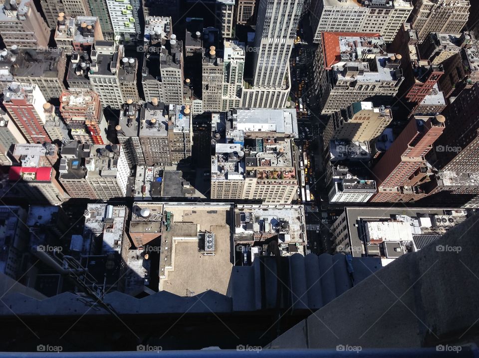 Directly above shot of buildings at New York city