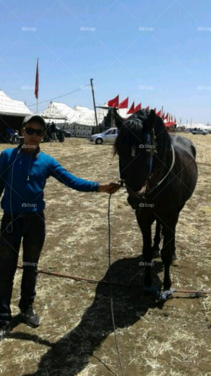 my Cousin  with Tbourida Horse