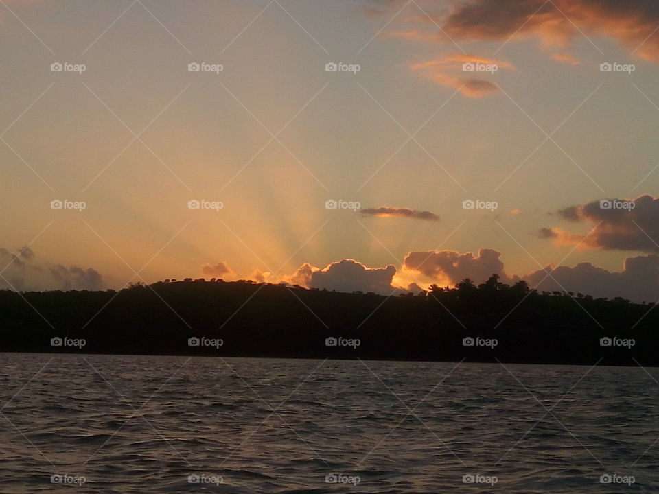 Sunrise at the Vermelho River, in Cairu, Bahia, Brazil