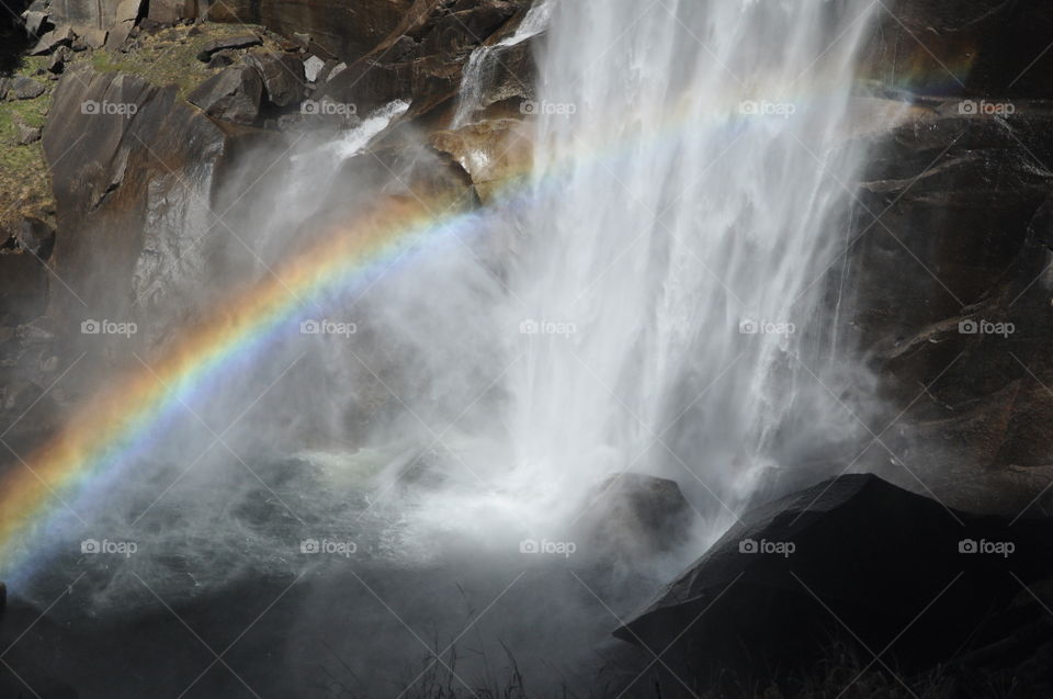 Rainbow over the waterfalls