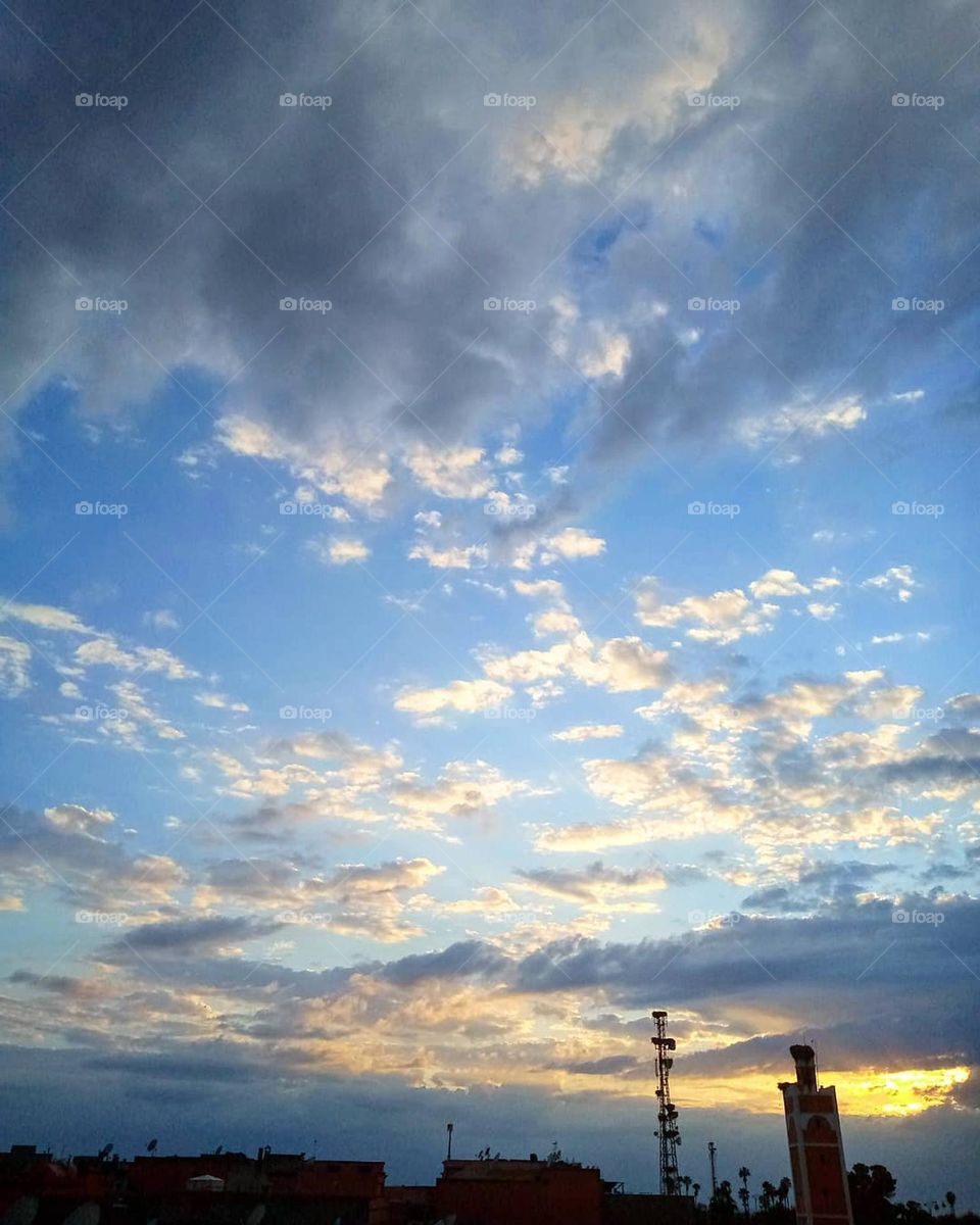 cloud with silver lining, nice sky, cloudy sky