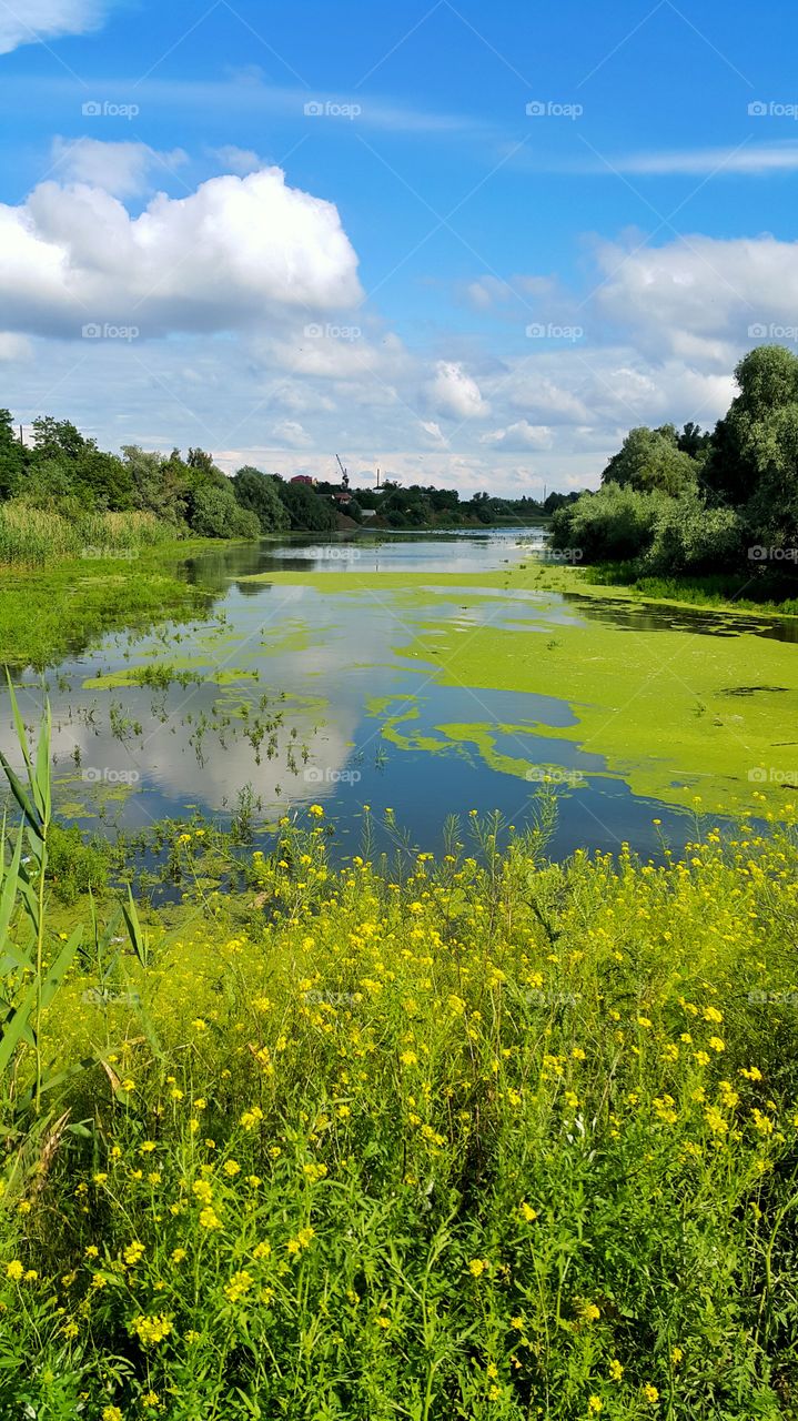 River Kuban in Krasnodar city of Russia
