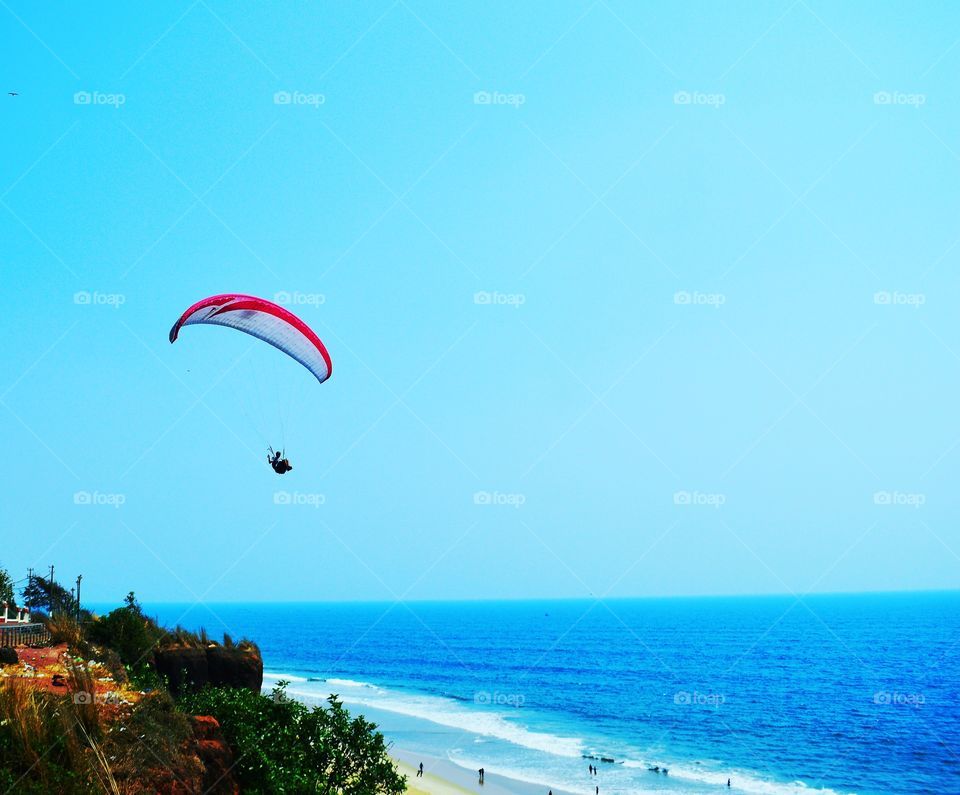 beach paragliding...