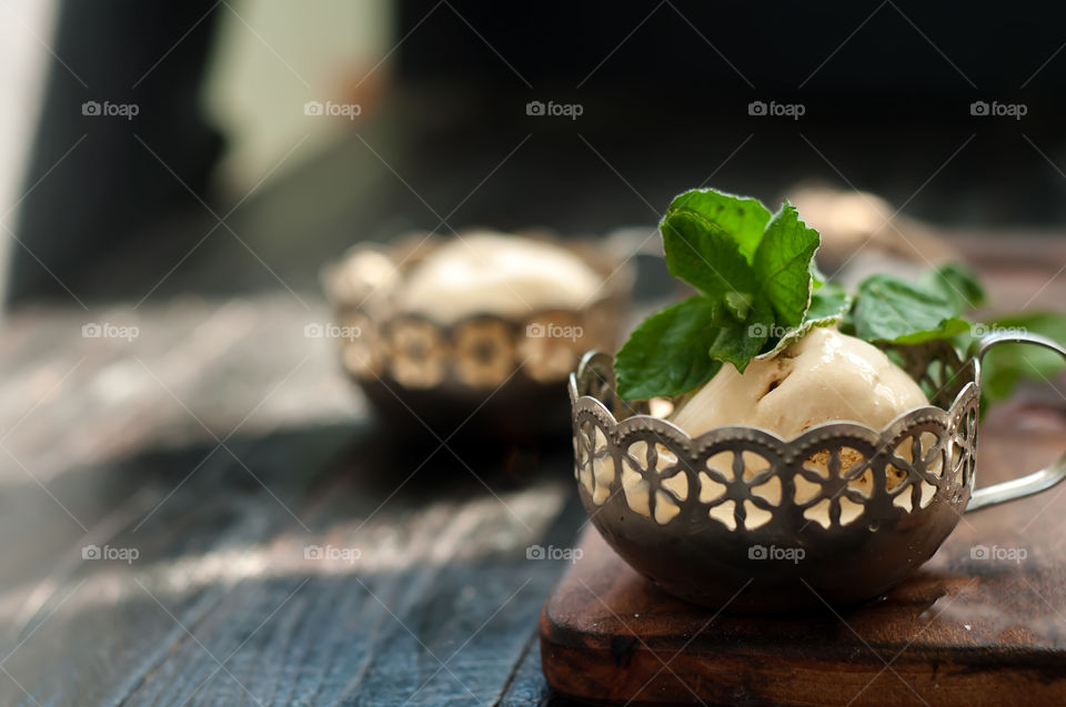 Delicious summer ice cream in cup