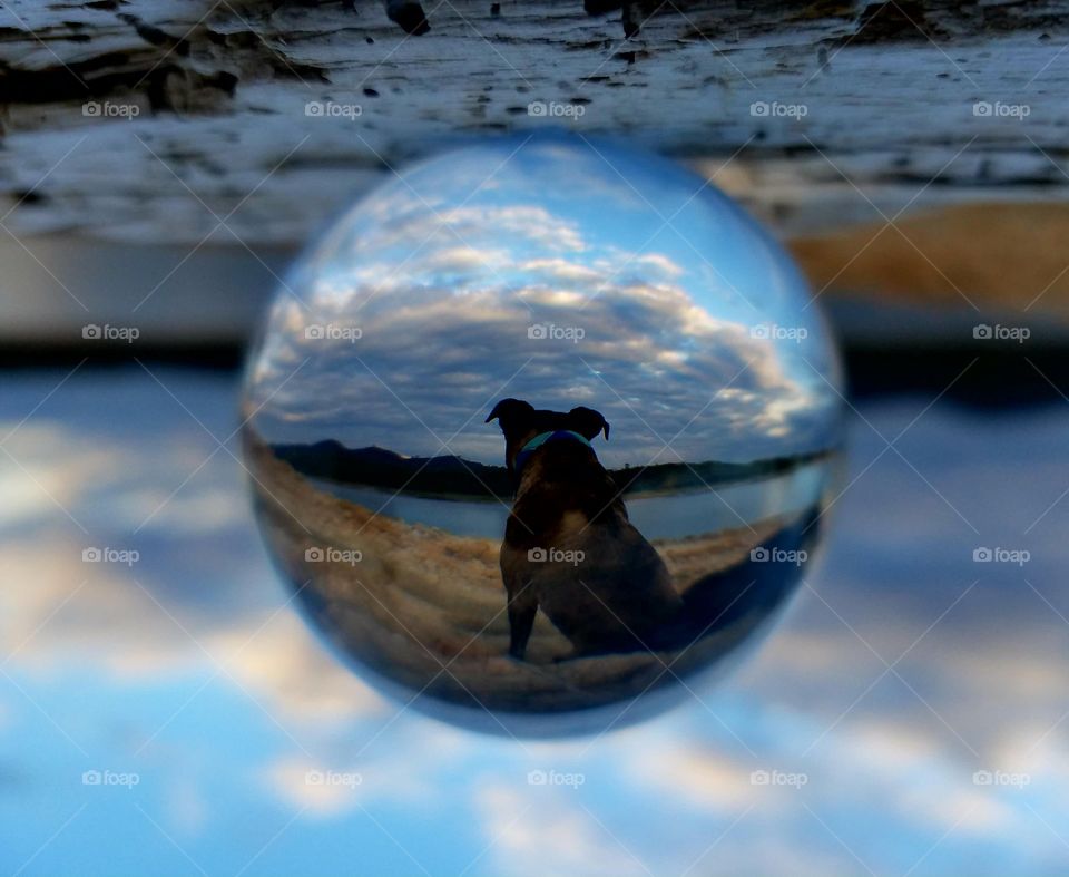 Sunset through the Lens Ball