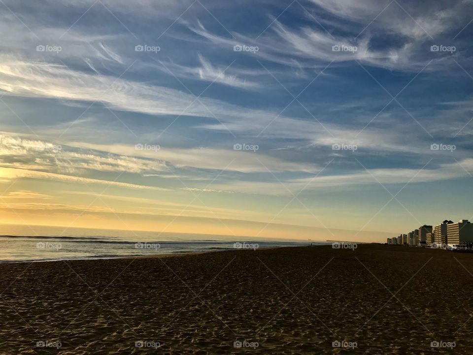 Sunrise on the beach 