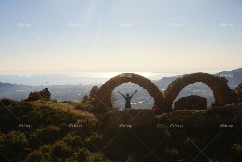 Rock#sky#adventure#human#silhouette