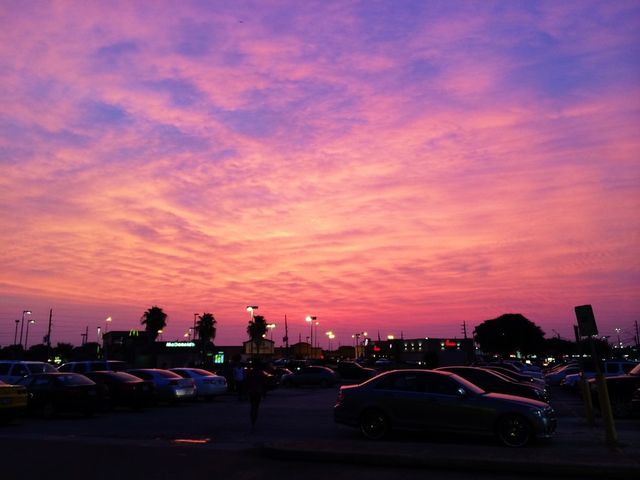 Parking lot sunset