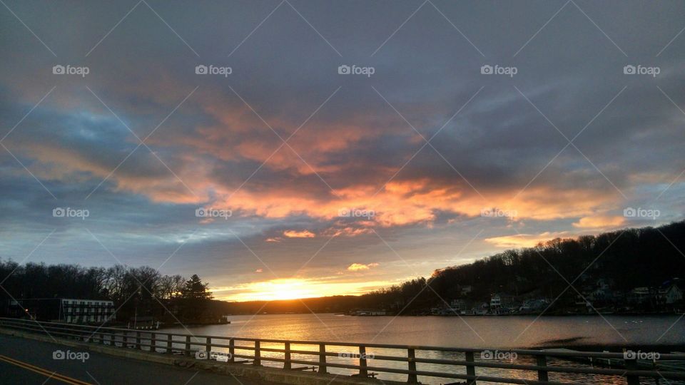 Sunrise on River Styx Bridge. I took this pic on the River Styx bridge in New Jersey in December 2015