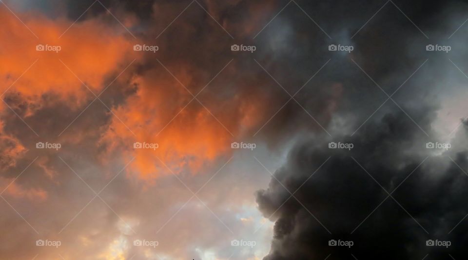 Storm Clouds affected by Sun