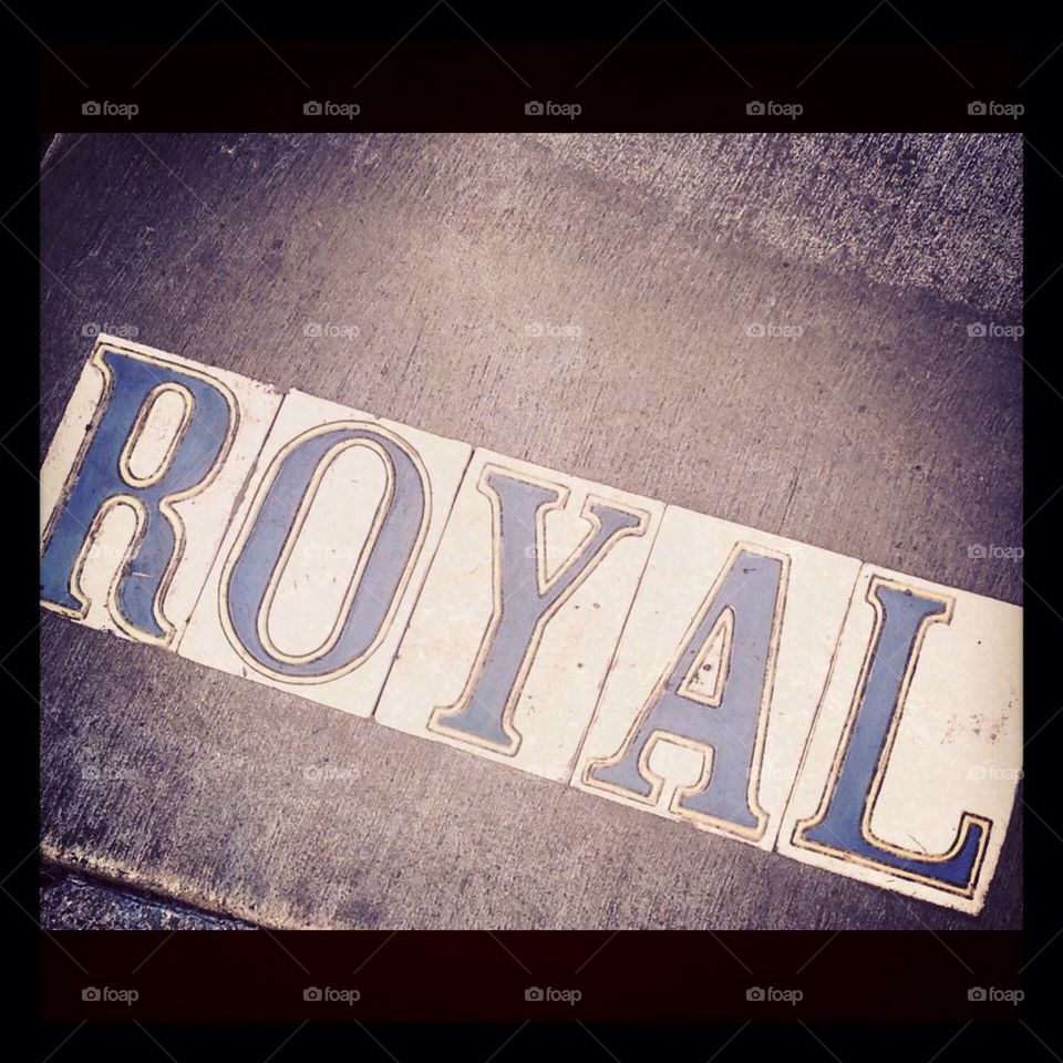 Royal street sign