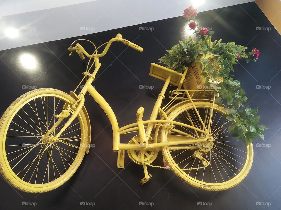 Yellow bicycle