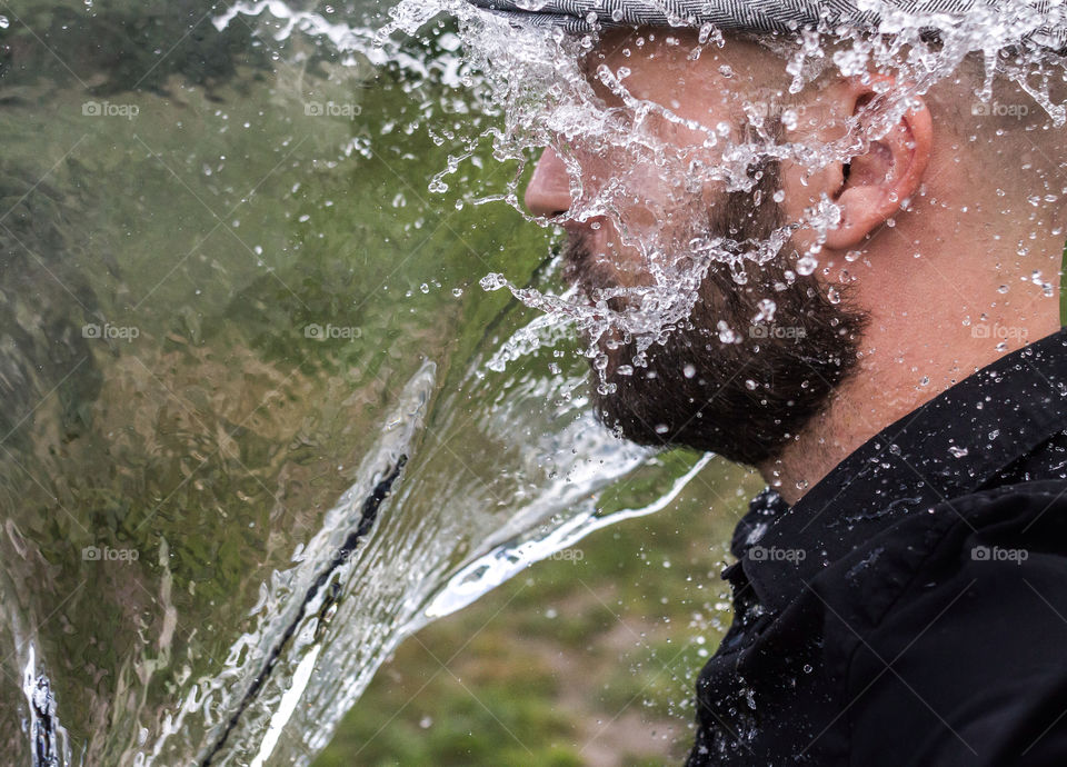 grass water man me by Stefan