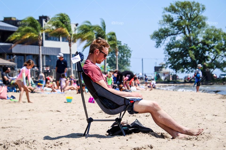 Hot summer day on a beach