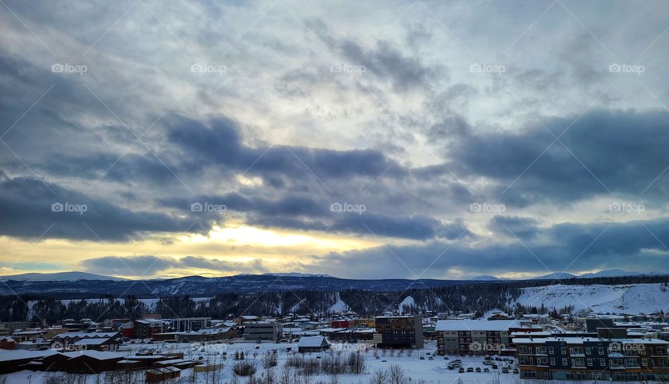 Sunset over Whitehorse Yukon, Canada