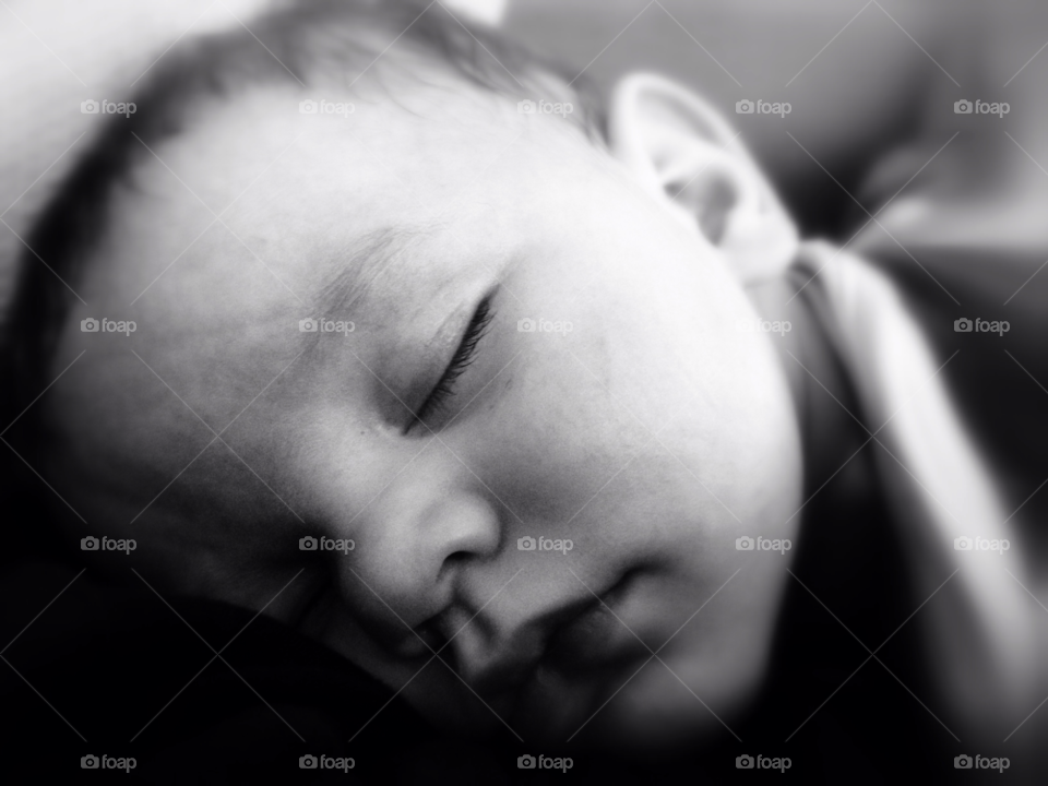 baby sleeping close up by mkultra31