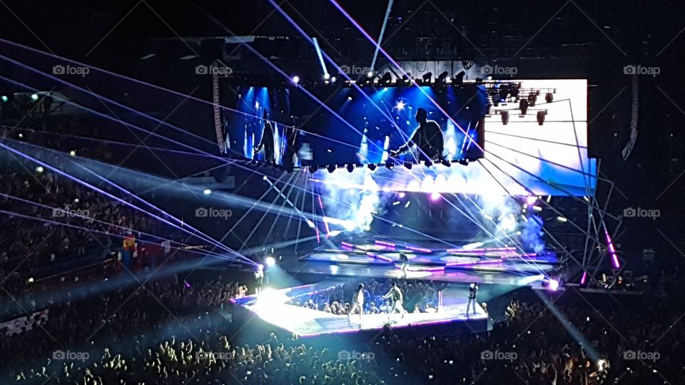 Backstreet Boys concert in Italy in 2019 with DNA World Tour. The Mediolanum Forum Assago in Milan.