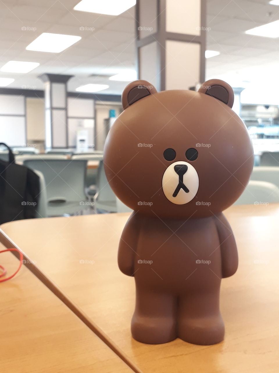 cute brown bear pencil case from my friend
