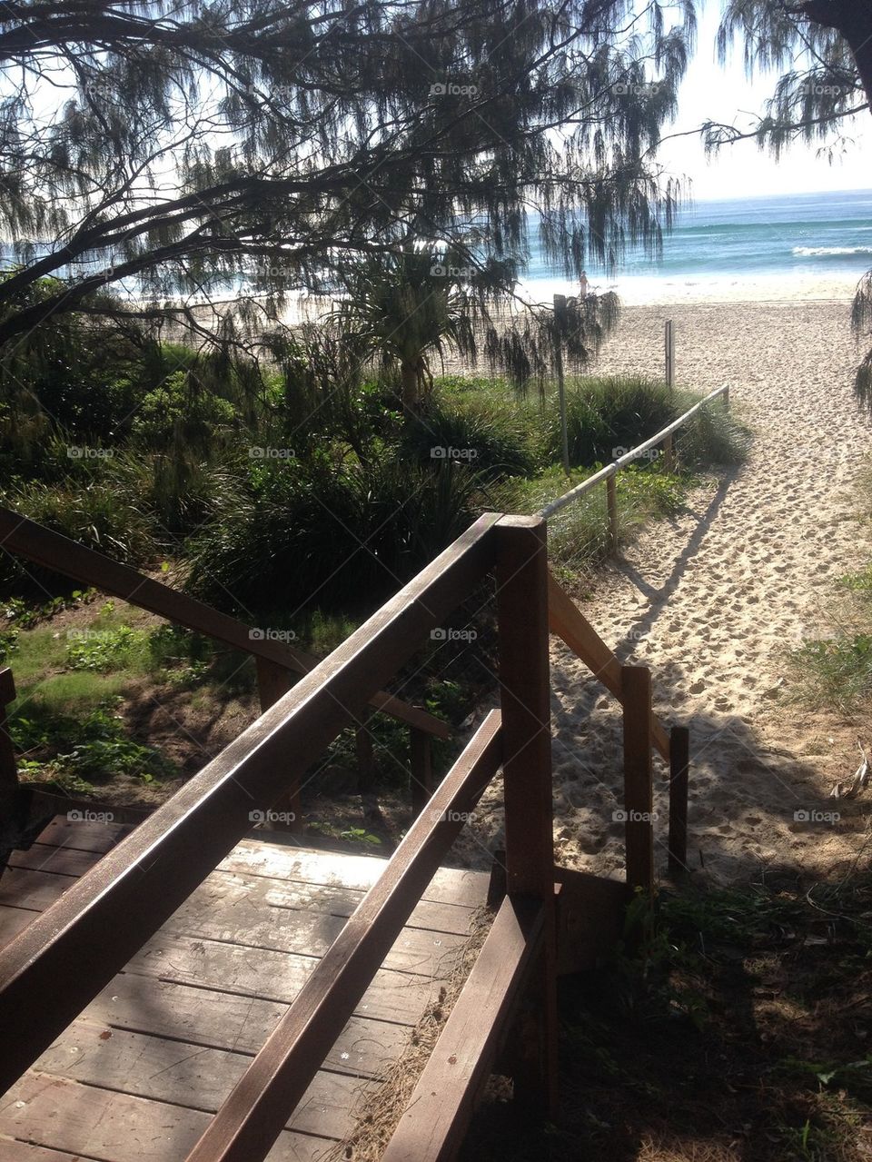 Stairway entrance to beach 