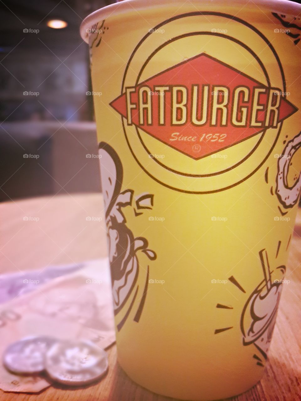 the soda. softdrink at fatburger outlet