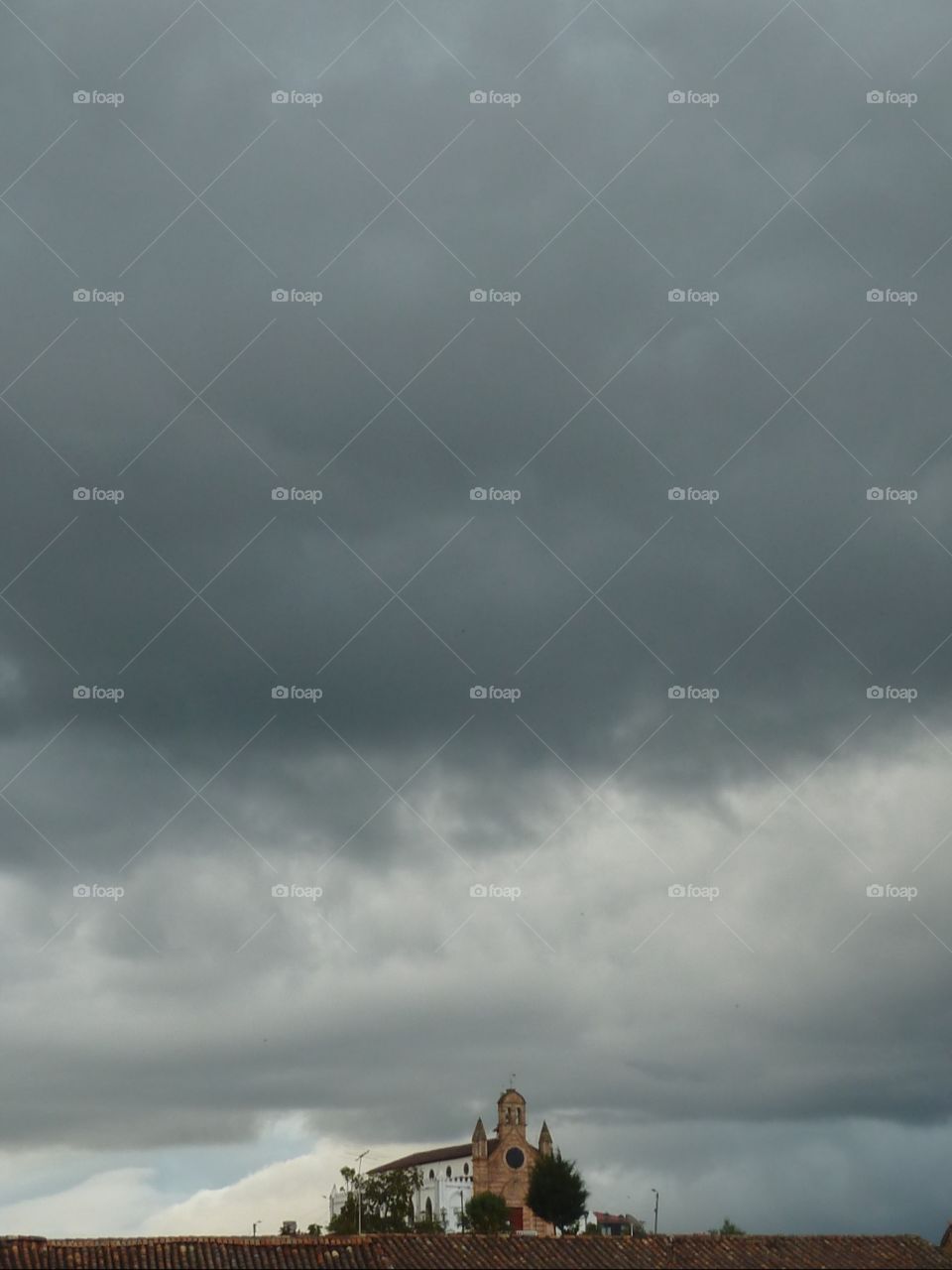 church in Columbian countryside
