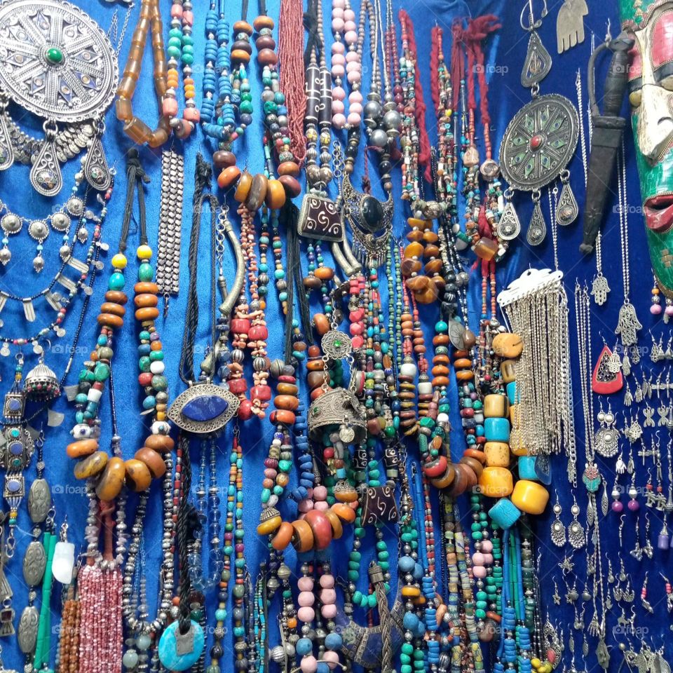 Traditional accessories in matching colours