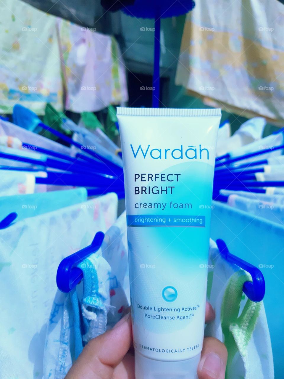 close-up of facial moisturizing cream