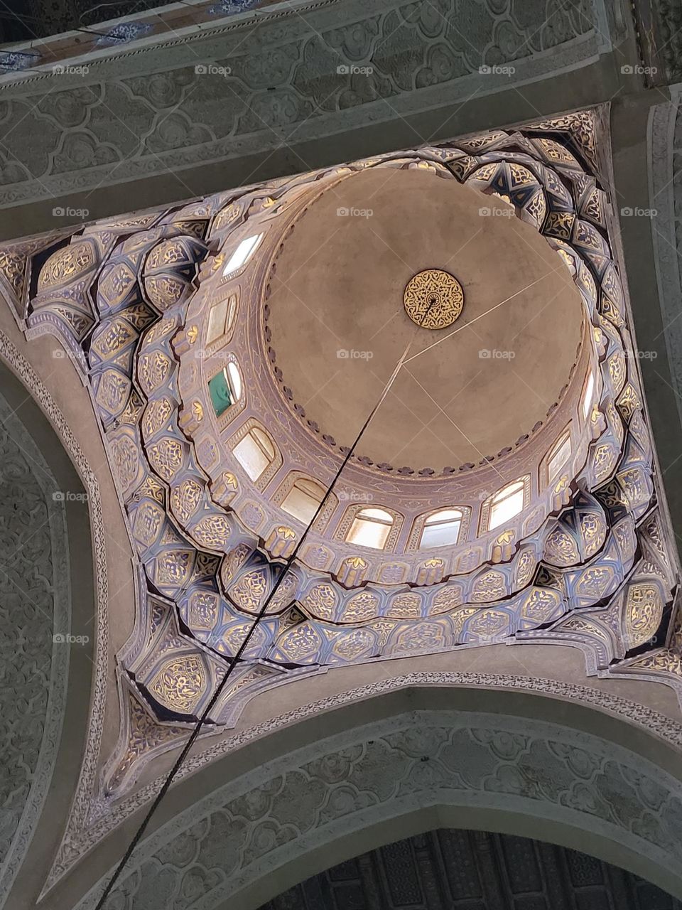 The mosque ceiling from the inside