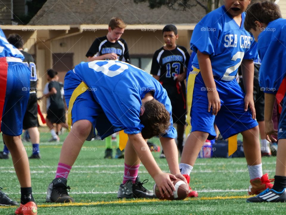 Kids Playing American Football
