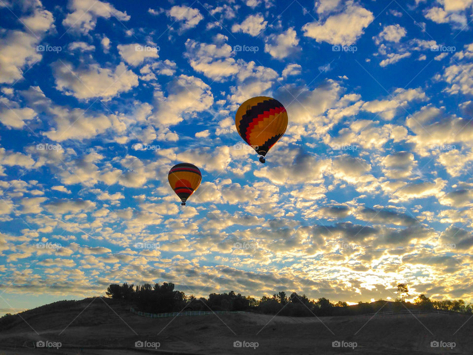 Balloon Sunrise. Taken in Temecula, CA just after the sunrise launch. 