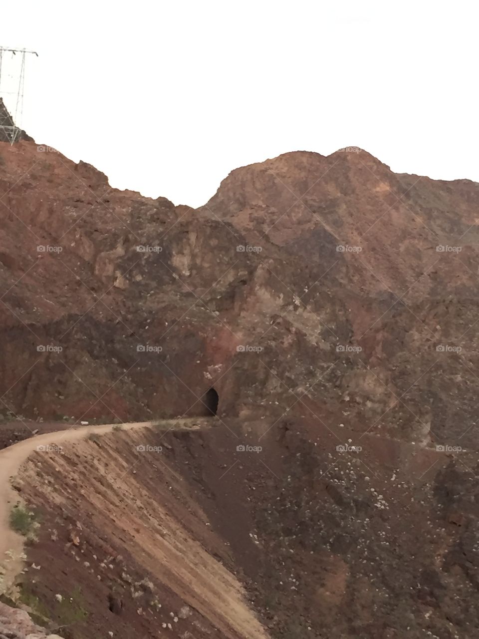 Path into a mountain cave