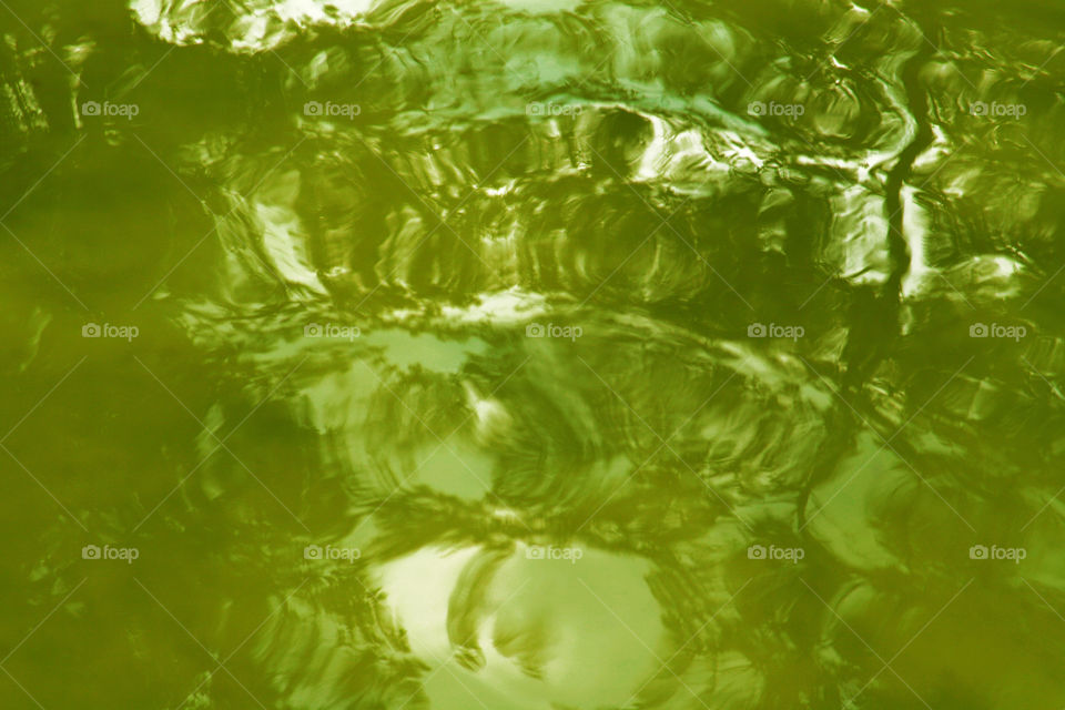 green water, light reflections