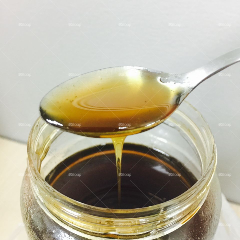 
A jar of honey and healthy life