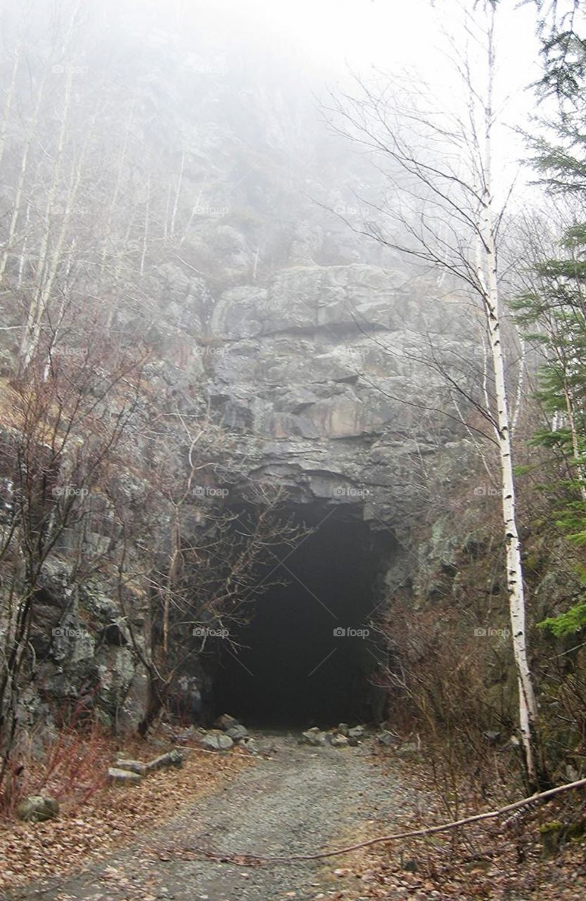 Foggy tunnel