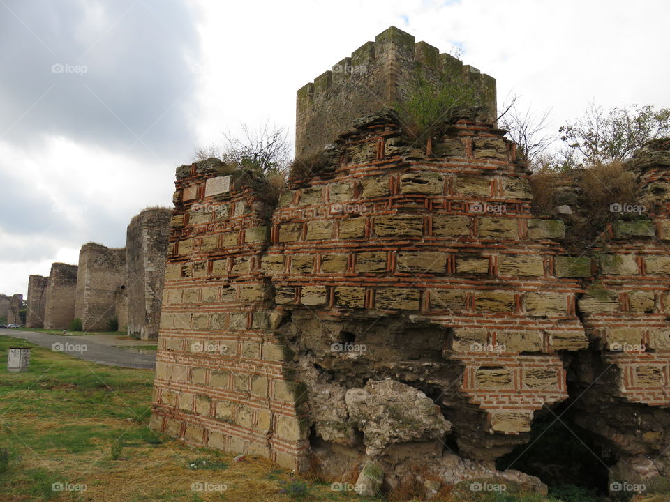 Medieval tower ruined