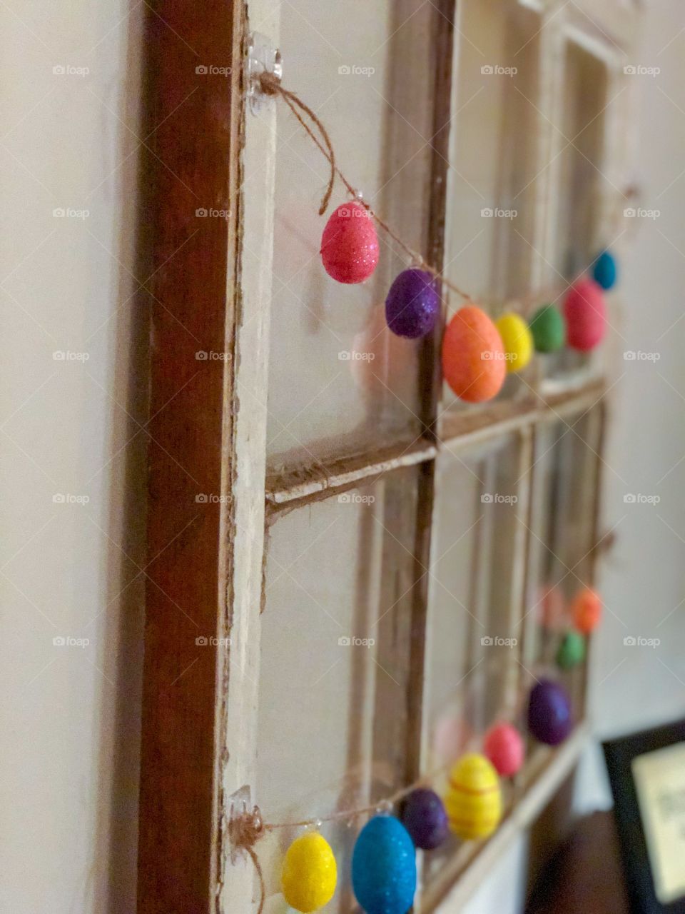 Easter egg decoration - vintage window 