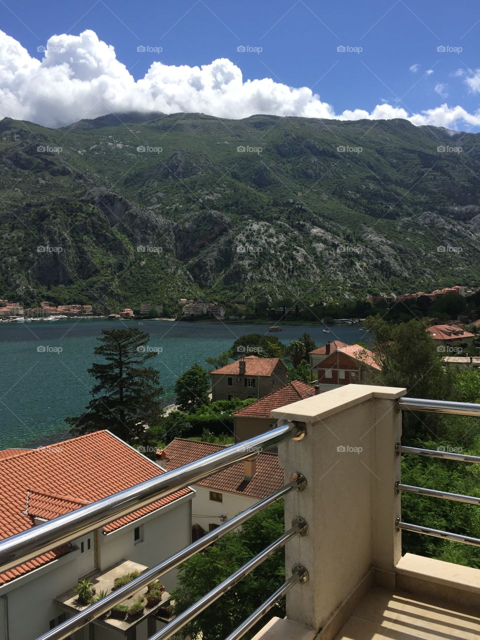 Balcony view while residing on Kotor Bay
