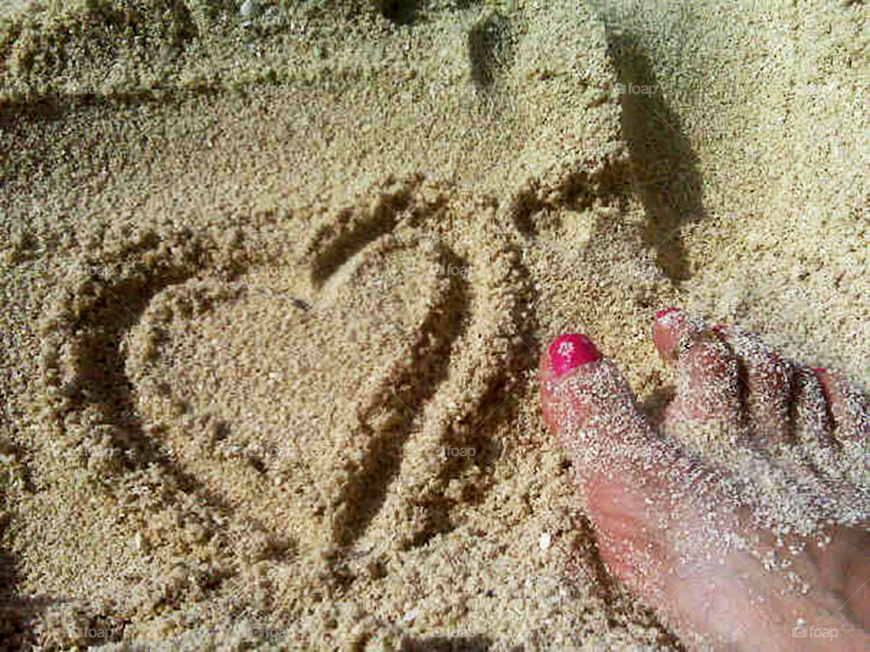 Toes in the sand. I love the beach and a good pedicure