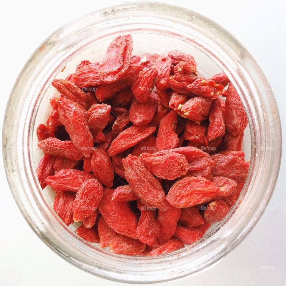 Goji berries in a jar