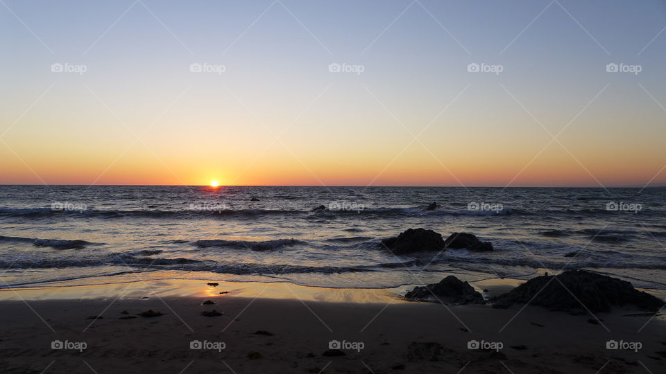 Beach sunset. Great sunset at the beach