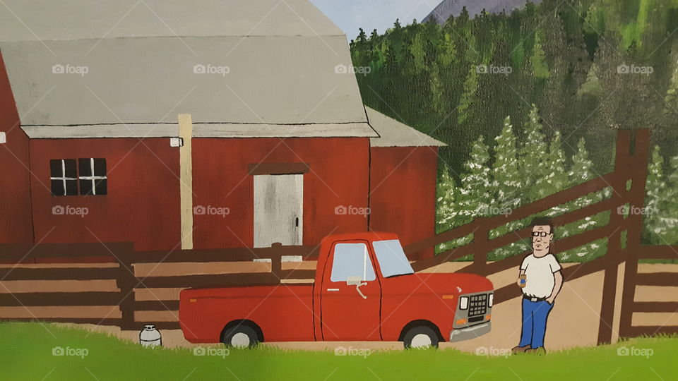 King of the Farm painting