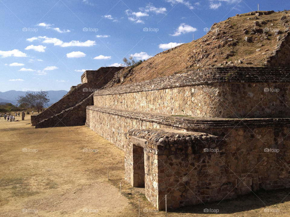 Monte Alban Zapotec ruins. Oaxaca's ancient ruins. Mexico.