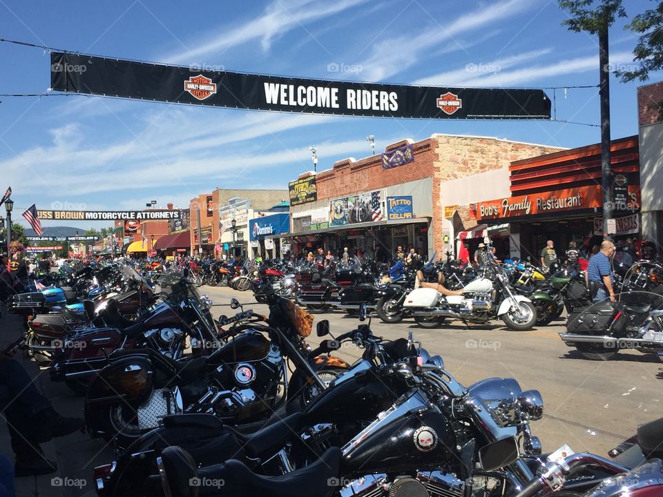 Street view during the Sturgis Motorcycle Rally. 