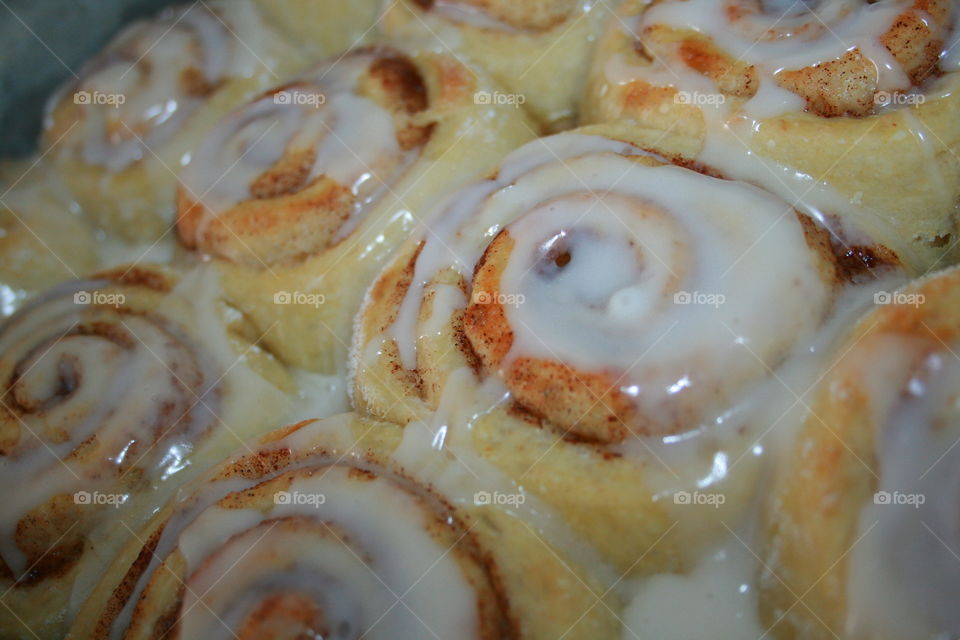 Sweet Mornings . Homemade cinnamon rolls hot from the oven. 