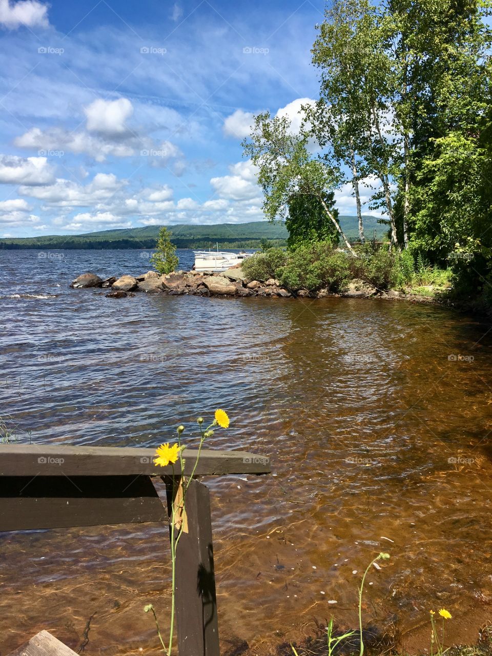 Adirondack mountains lake and lakeshore