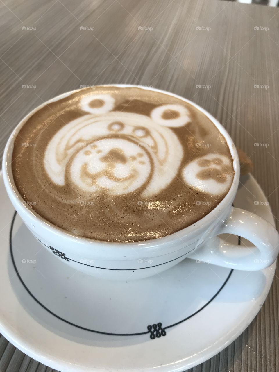 Latte art coffee