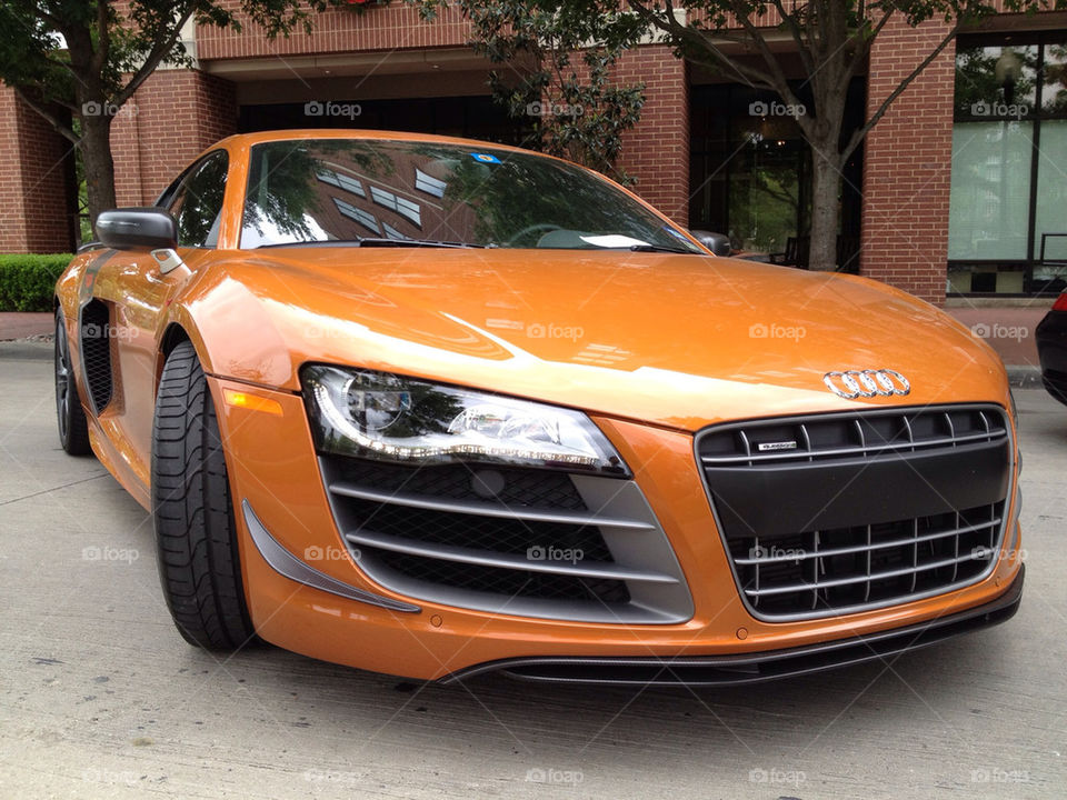 orange audi r8 by jaedelrey