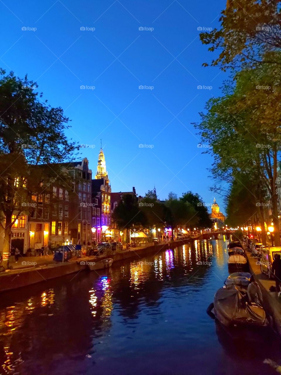 Amsterdam night scene