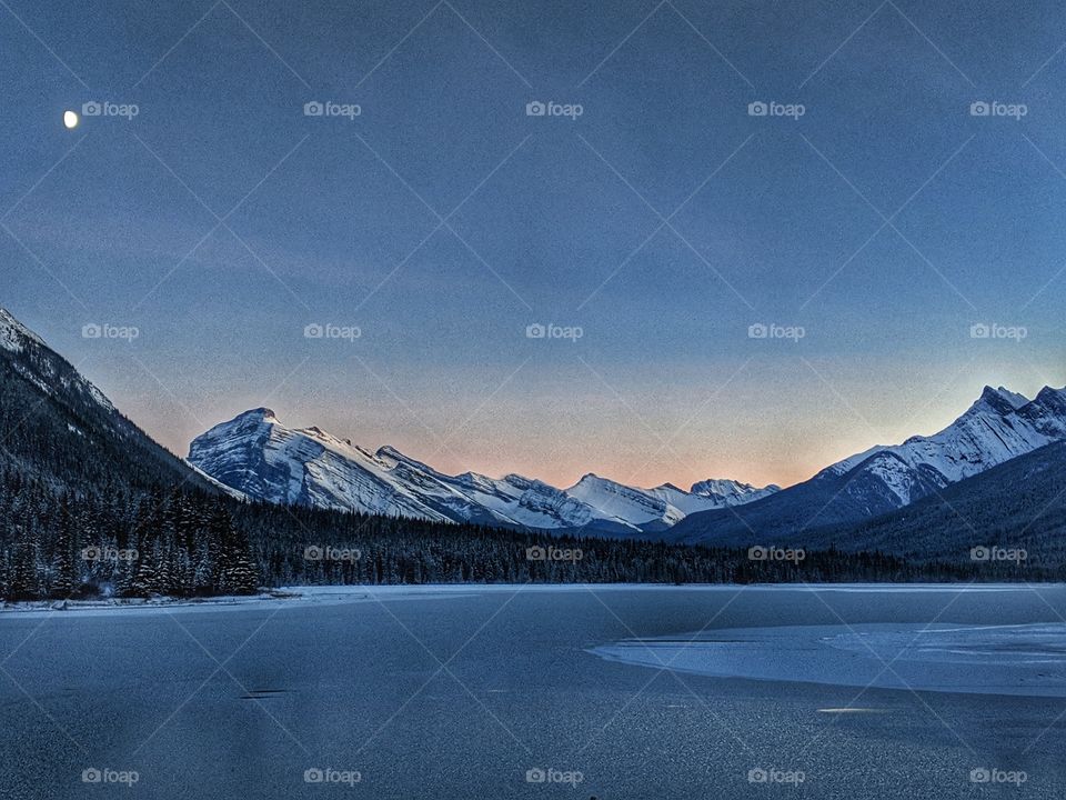 Frozen Winter Sunset