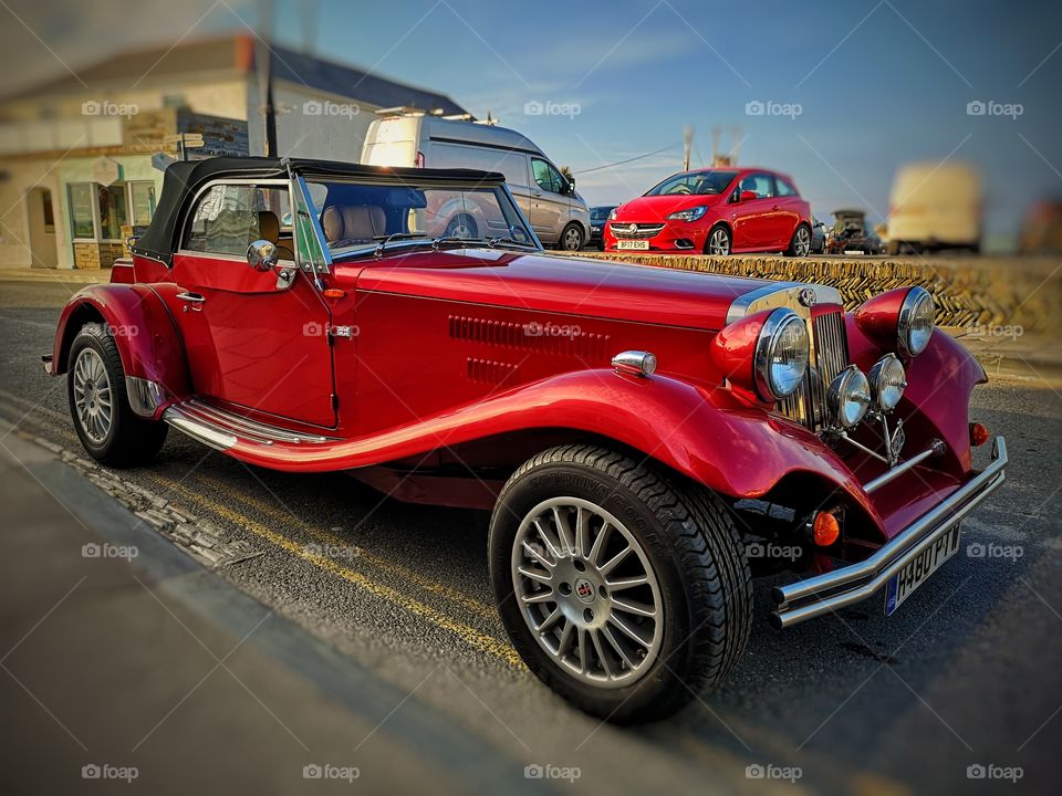 British Classic Sports Car in Tintagel